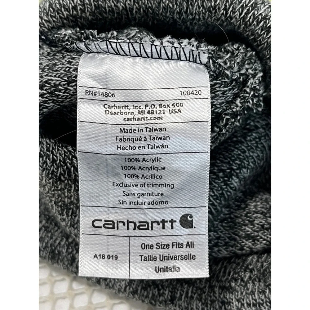 Carhartt A18 Acrylic Watch Hat Beanie Charcoal Heather Gray Marl Knit OSFM